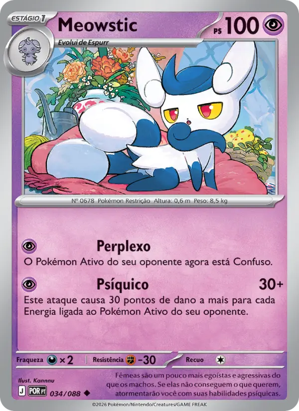 Carta Meowstic, nº 034 de Equilíbrio Perfeito