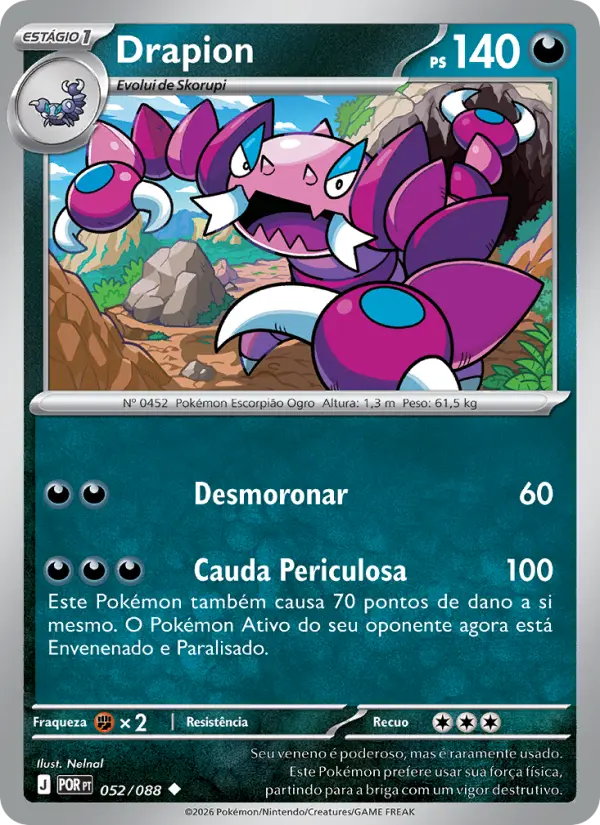 Carta Drapion, nº 052 de Equilíbrio Perfeito