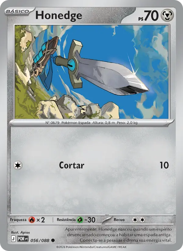 Carta Honedge, nº 056 de Equilíbrio Perfeito