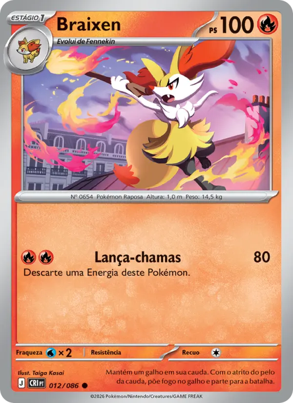 Carta Braixen, nº 012 de Caos Ascendente