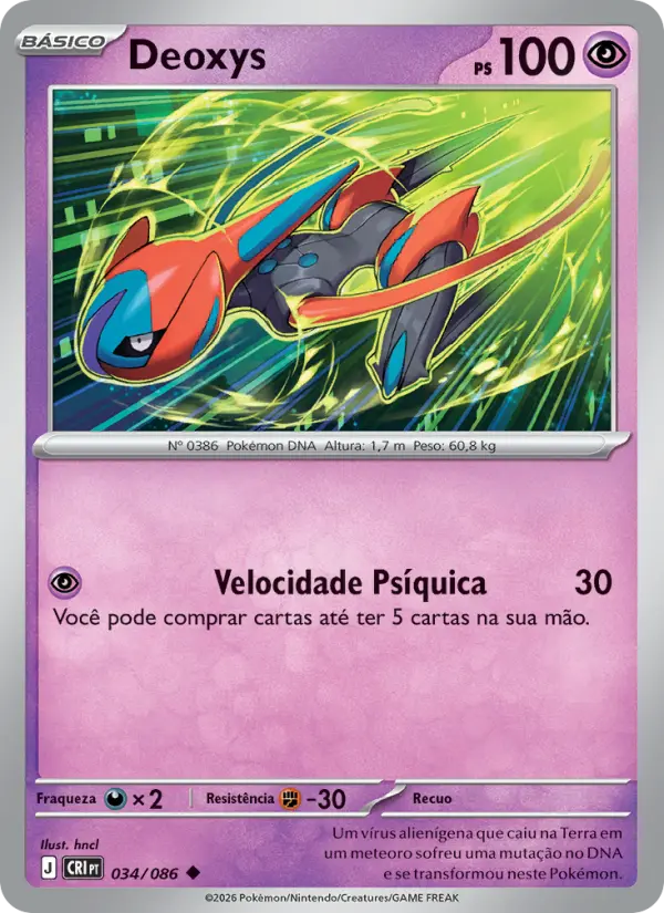 Carta Deoxys, nº 034 de Caos Ascendente