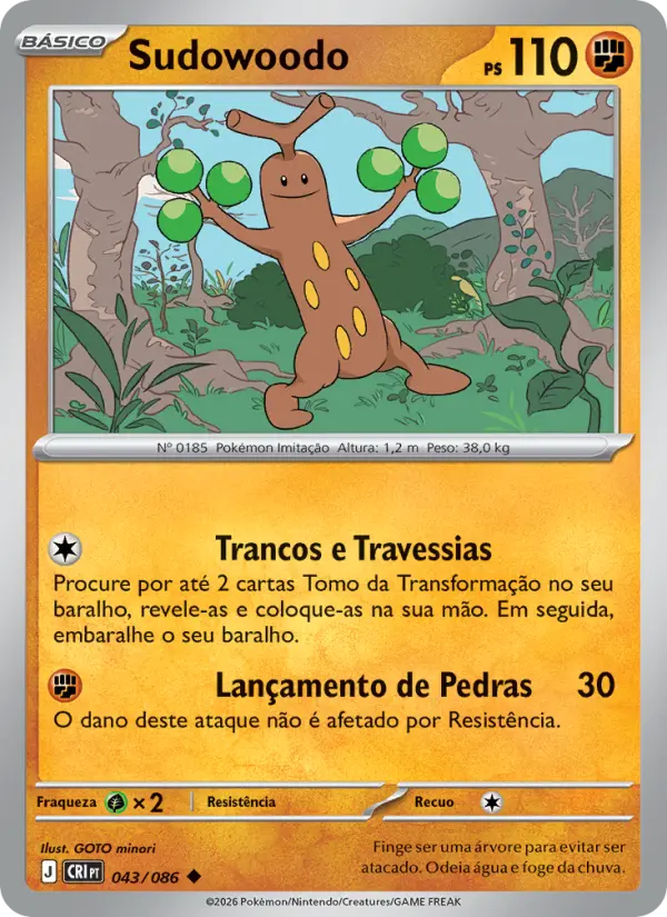 Carta Sudowoodo, nº 043 de Caos Ascendente