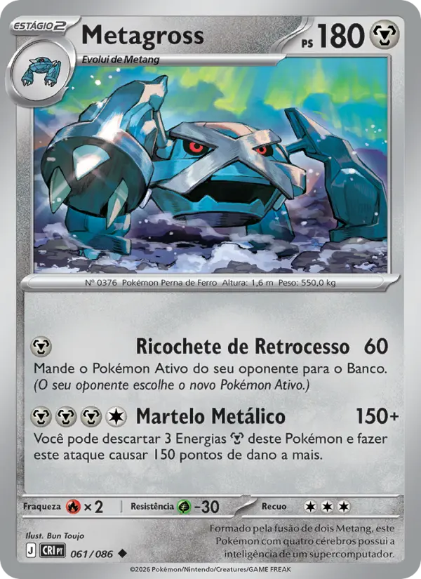 Carta Metagross, nº 061 de Caos Ascendente