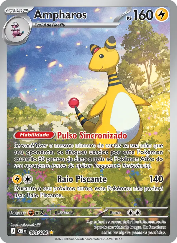 Carta Ampharos, nº 090 de Caos Ascendente
