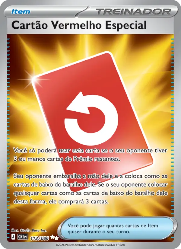 Carta Cartão Vermelho Especial, nº 113 de Caos Ascendente