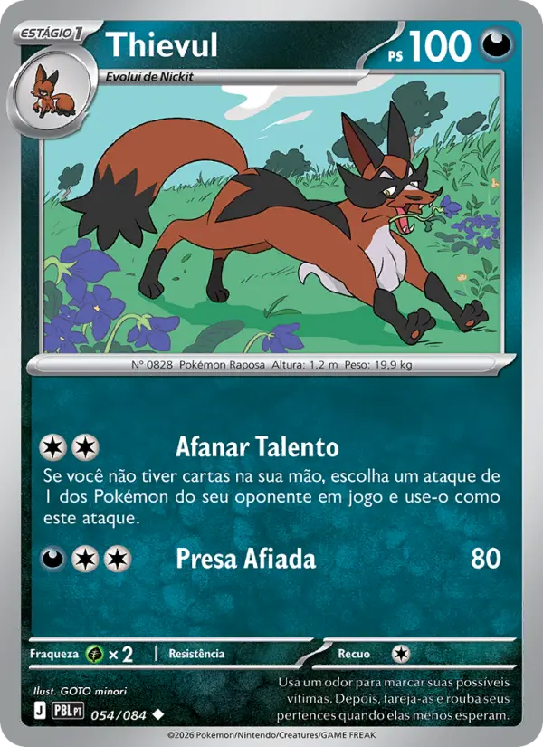 Carta Thievul, nº 054 de Escuridão Absoluta