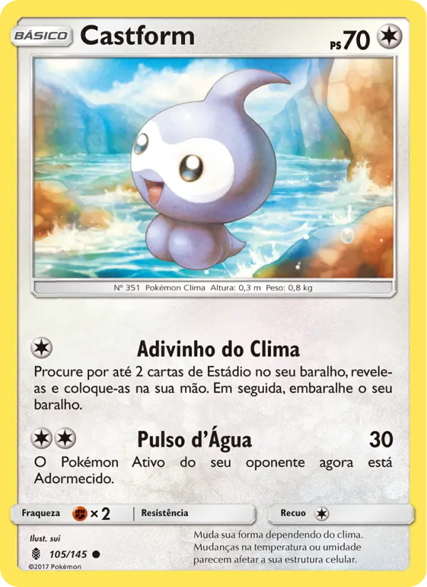 Carta Castform, nº 105 de Guardiões Ascendentes