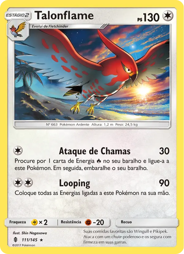 Carta Talonflame, nº 111 de Guardiões Ascendentes