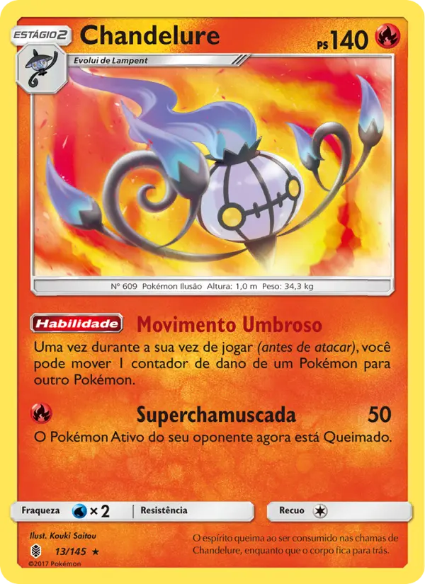 Carta Chandelure, nº 13 de Guardiões Ascendentes