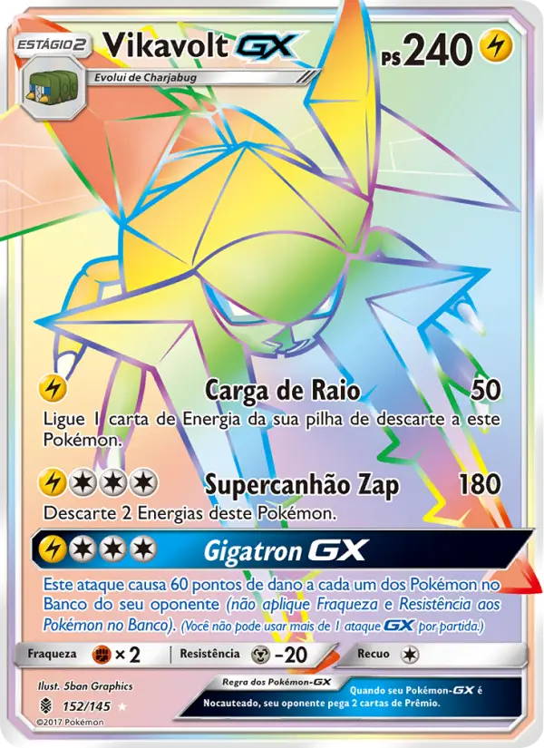 Carta Vikavolt GX, nº 152 de Guardiões Ascendentes