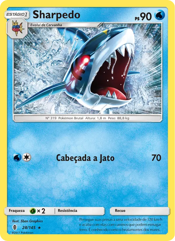 Carta Sharpedo, nº 28 de Guardiões Ascendentes