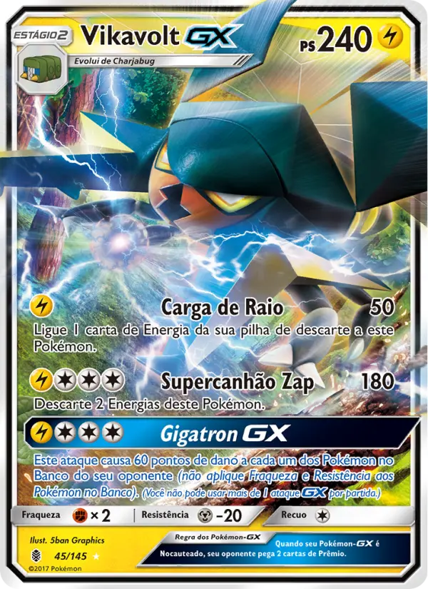 Carta Vikavolt GX, nº 45 de Guardiões Ascendentes