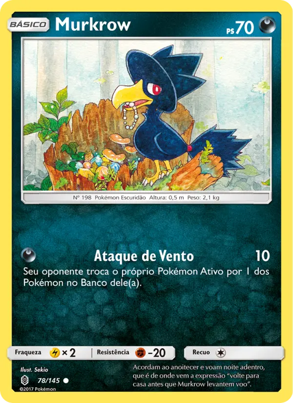 Carta Murkrow, nº 78 de Guardiões Ascendentes