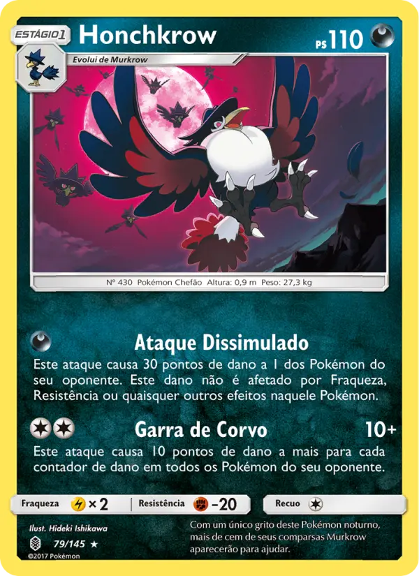 Carta Honchkrow, nº 79 de Guardiões Ascendentes