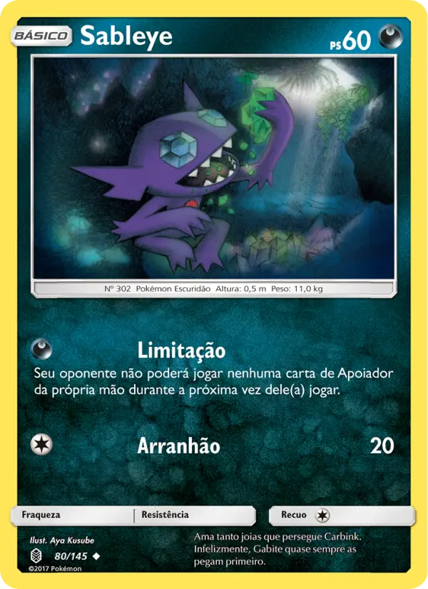 Carta Sableye, nº 80 de Guardiões Ascendentes