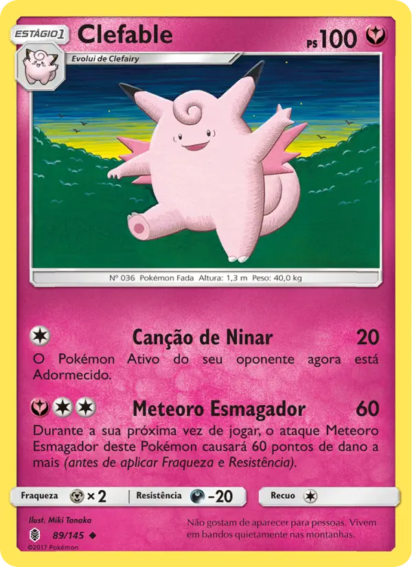 Carta Clefable, nº 89 de Guardiões Ascendentes