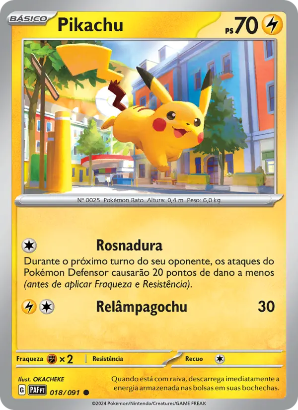 Carta Pikachu, nº 018 de Destinos de Paldea