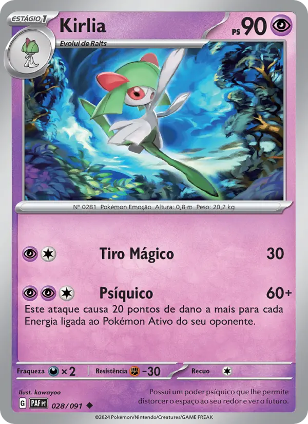 Carta Kirlia, nº 028 de Destinos de Paldea