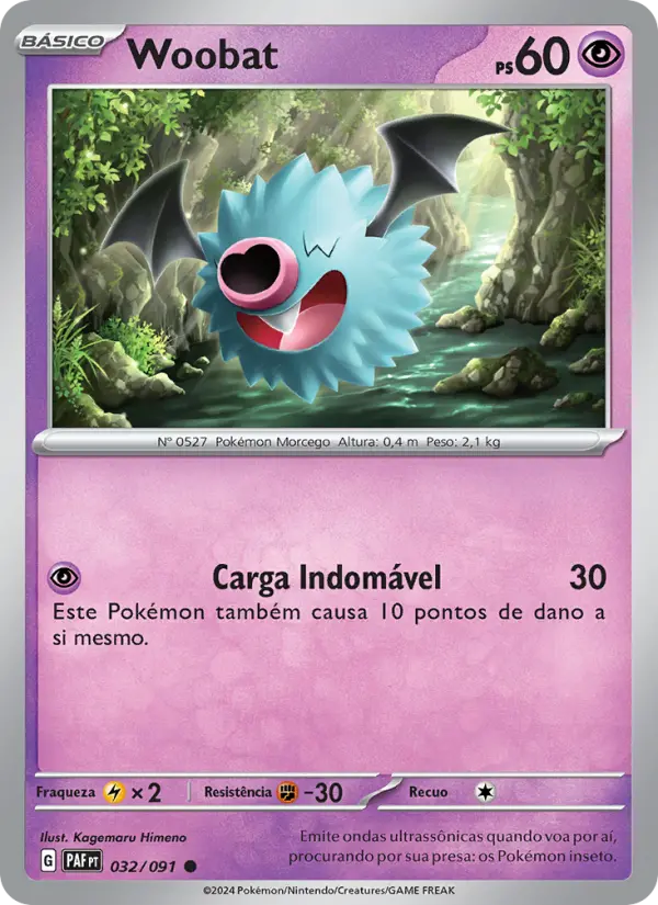 Carta Woobat, nº 032 de Destinos de Paldea