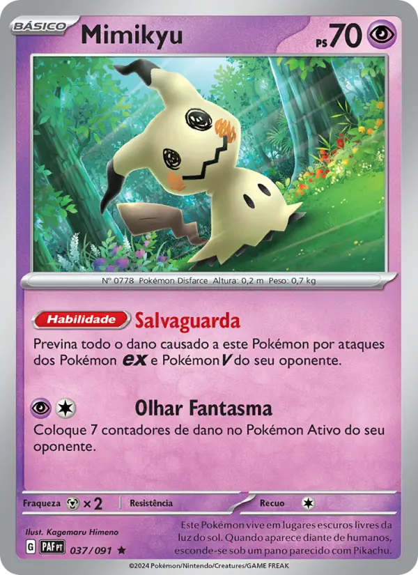 Carta Mimikyu, nº 037 de Destinos de Paldea