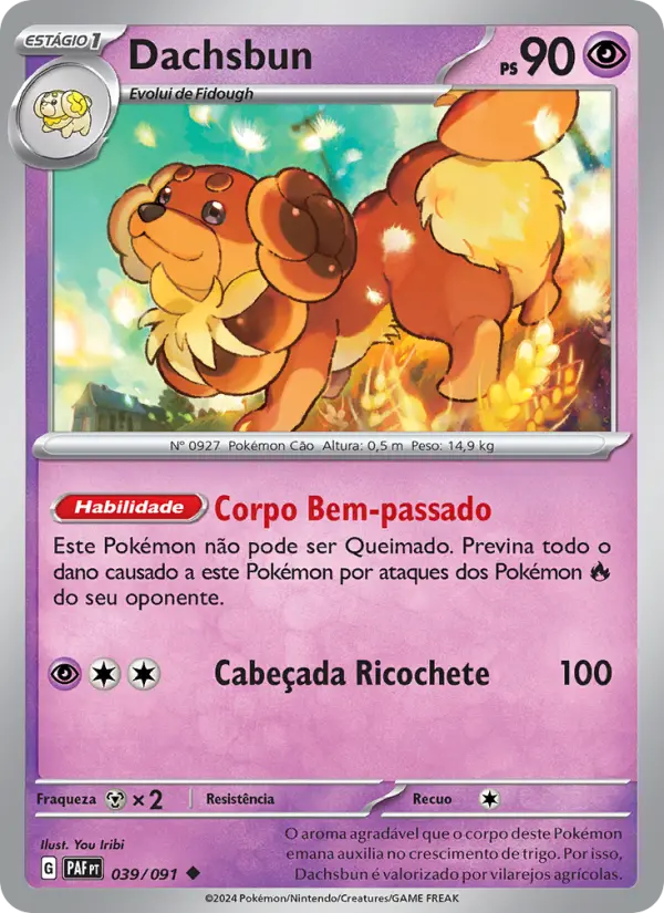 Carta Dachsbun, nº 039 de Destinos de Paldea