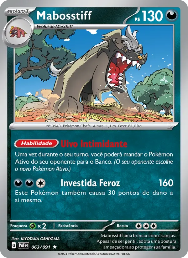Carta Mabosstiff, nº 063 de Destinos de Paldea
