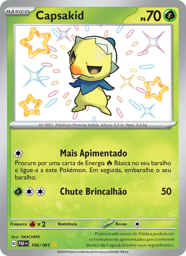 Carta Capsakid, nº 106 de Destinos de Paldea