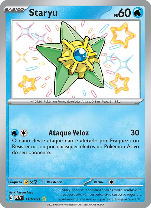 Carta Staryu, nº 118 de Destinos de Paldea