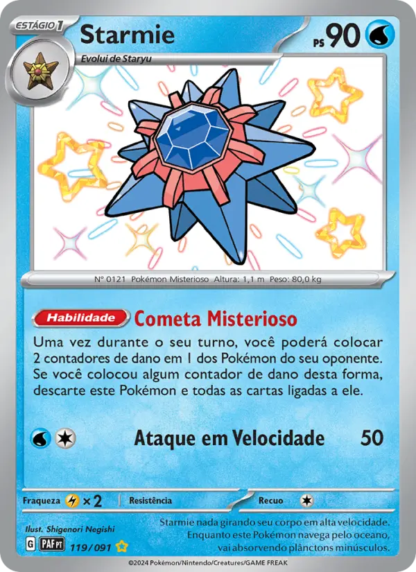 Carta Starmie, nº 119 de Destinos de Paldea