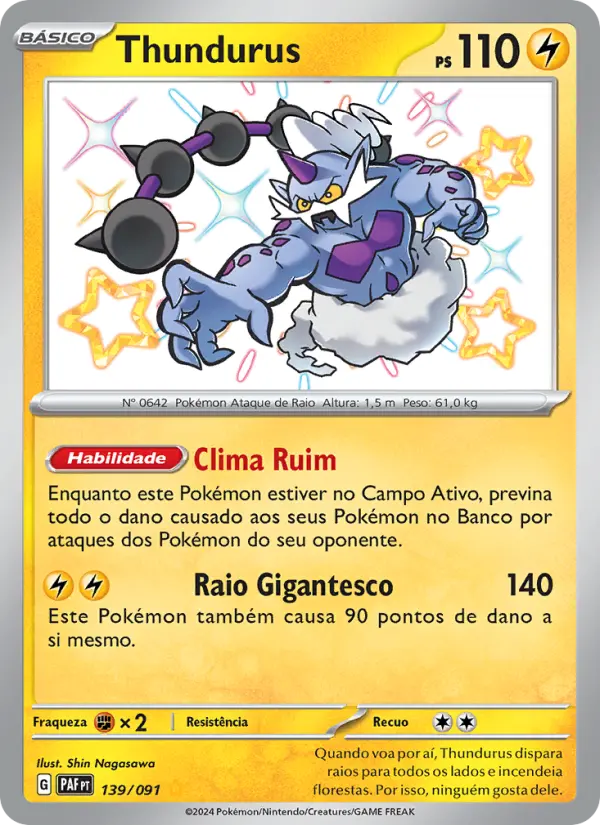 Carta Thundurus, nº 139 de Destinos de Paldea
