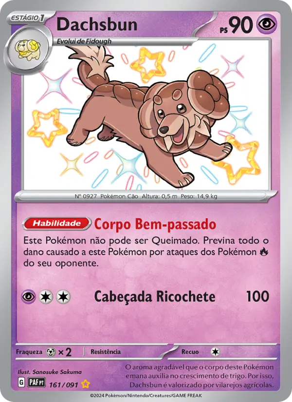 Carta Dachsbun, nº 161 de Destinos de Paldea