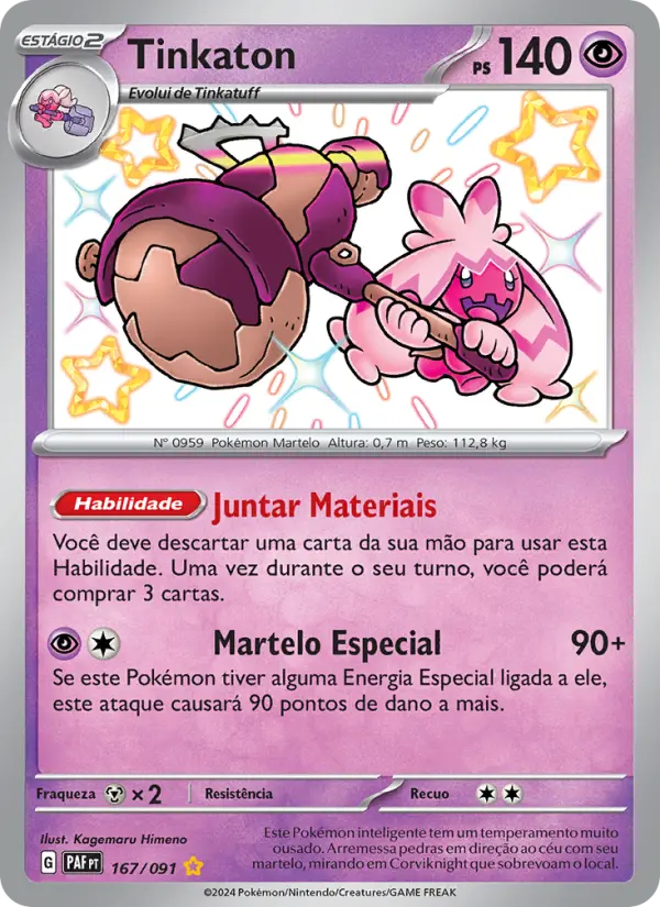 Carta Tinkaton, nº 167 de Destinos de Paldea