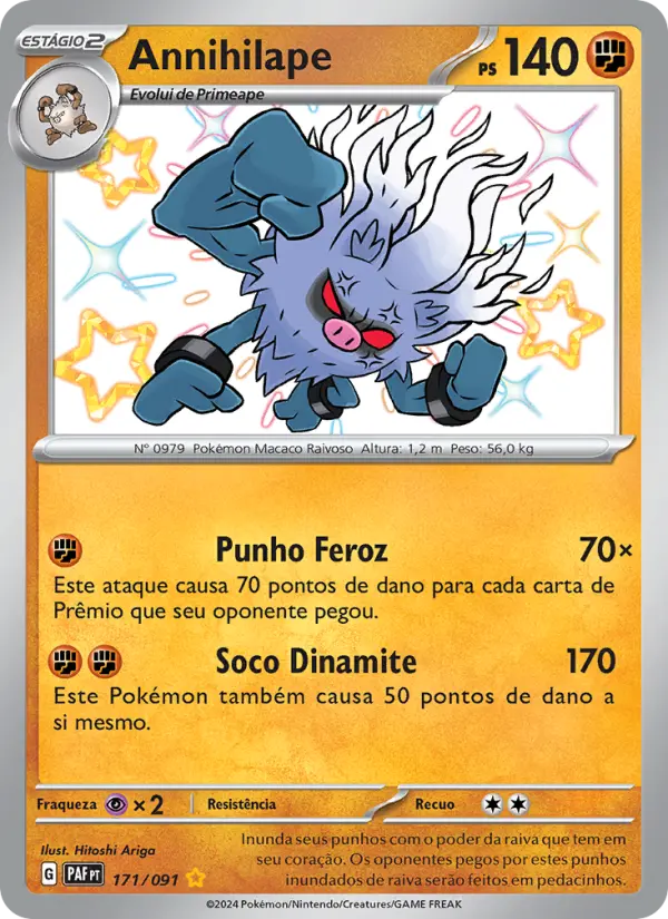 Carta Annihilape, nº 171 de Destinos de Paldea