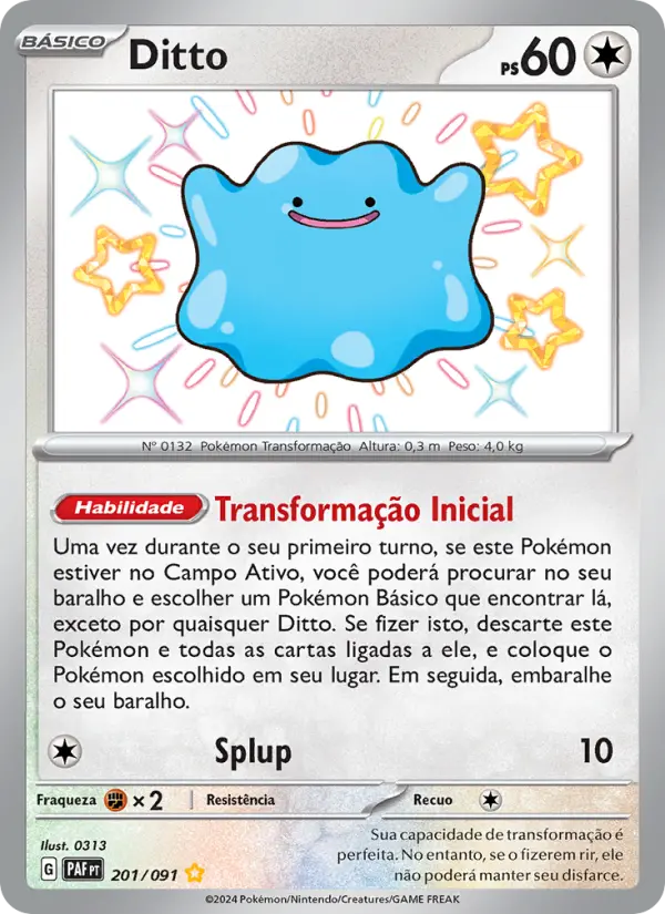 Carta Ditto, nº 201 de Destinos de Paldea