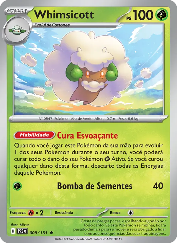 Carta Whimsicott, nº 008 de Evoluções Prismáticas