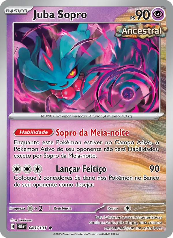 Carta Juba Sopro, nº 043 de Evoluções Prismáticas