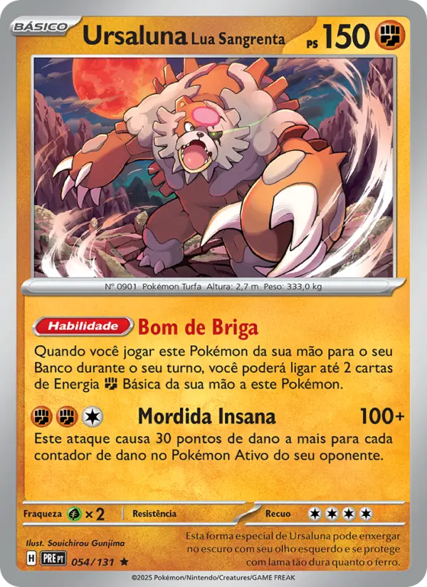 Carta Ursaluna Lua Sangrenta, nº 054 de Evoluções Prismáticas