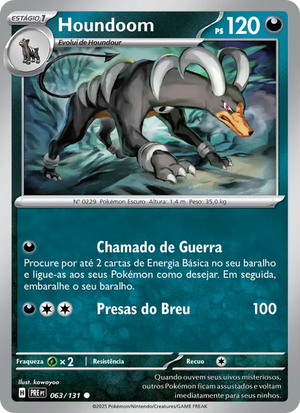 Carta Houndoom, nº 063 de Evoluções Prismáticas