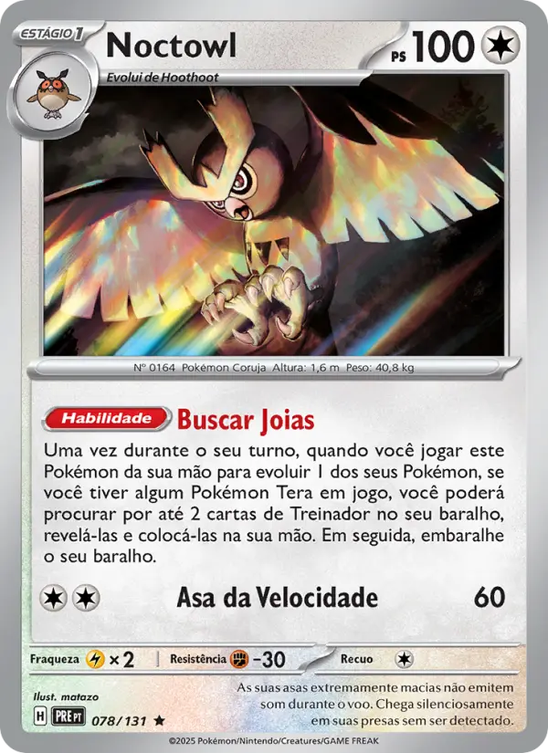 Carta Noctowl, nº 078 de Evoluções Prismáticas