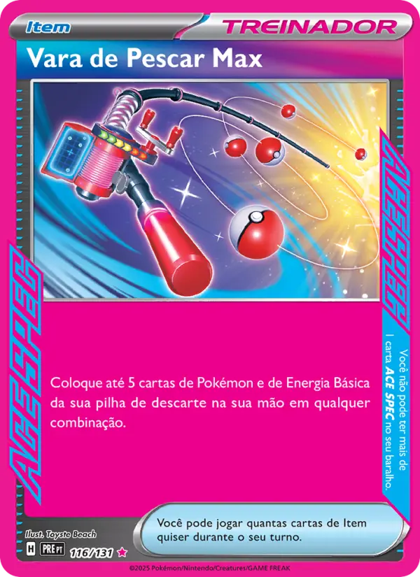 Carta Vara de Pescar Max, nº 116 de Evoluções Prismáticas