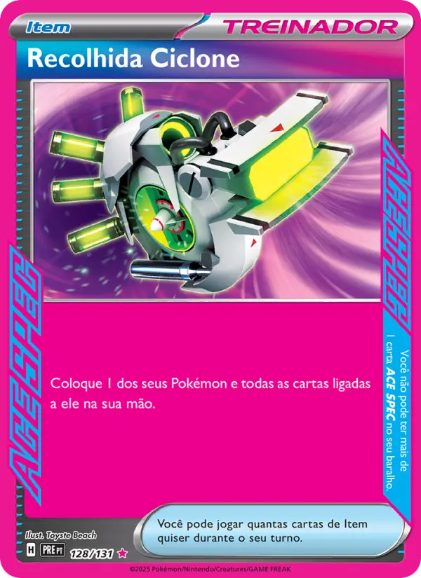 Carta Recolhida Ciclone, nº 128 de Evoluções Prismáticas