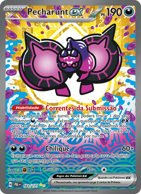 Carta Pecharunt ex, nº 163 de Evoluções Prismáticas