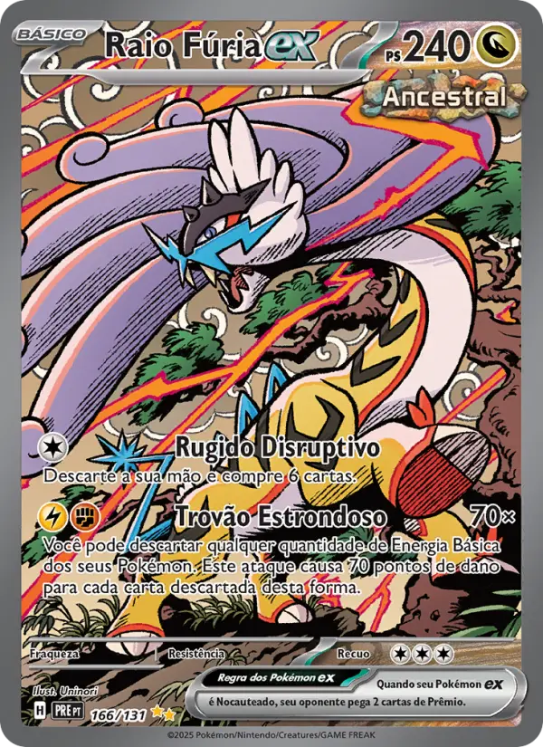 Carta Raio Fúria ex, nº 166 de Evoluções Prismáticas