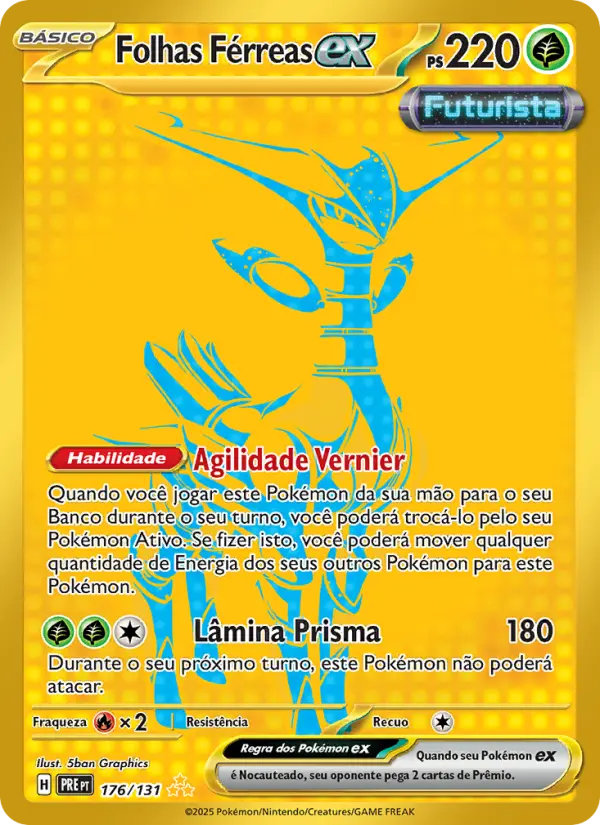 Carta Folhas Férreas ex, nº 176 de Evoluções Prismáticas