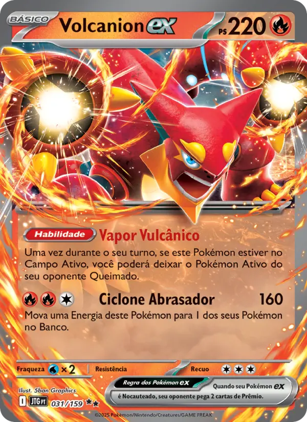 Carta Volcanion ex, nº 031 de Escalete e Violeta 9 - Amigos de Jornada