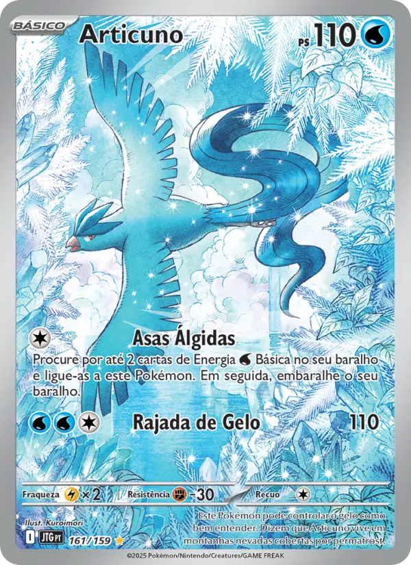Carta Articuno, nº 161 de Escalete e Violeta 9 - Amigos de Jornada
