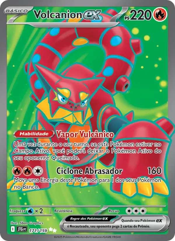 Carta Volcanion ex, nº 171 de Escalete e Violeta 9 - Amigos de Jornada