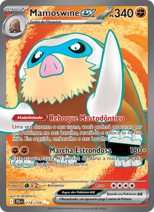 Carta Mamoswine ex, nº 174 de Escalete e Violeta 9 - Amigos de Jornada