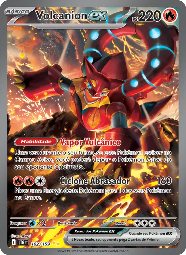 Carta Volcanion ex, nº 182 de Escalete e Violeta 9 - Amigos de Jornada