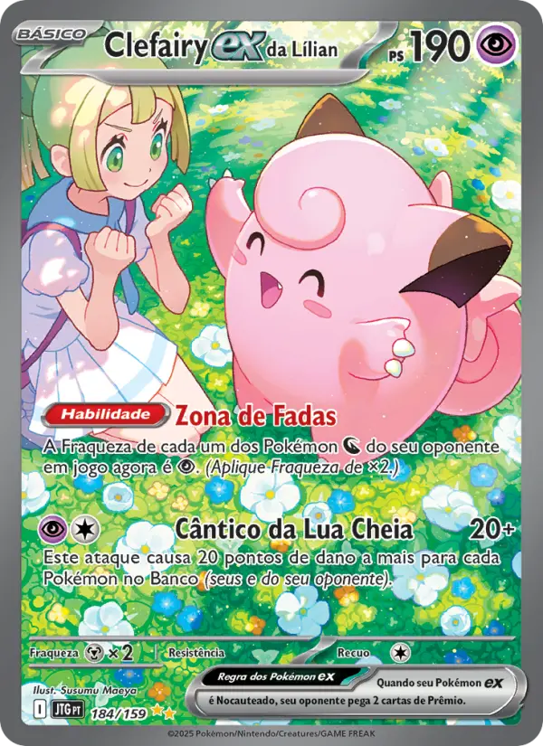 Carta Clefairy ex da Lílian, nº 184 de Escalete e Violeta 9 - Amigos de Jornada